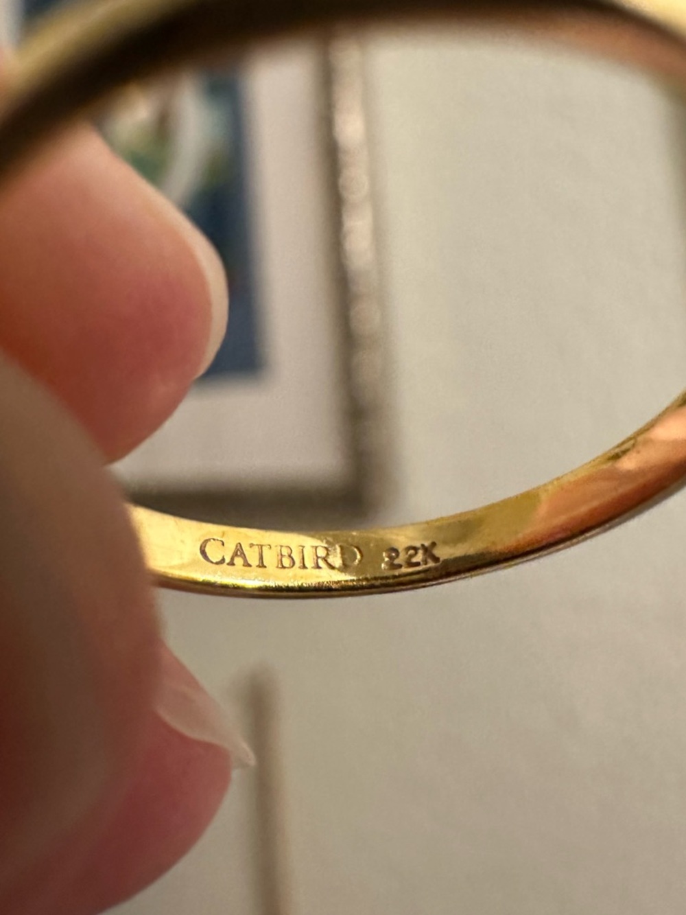 Catbird 22K Solid Gold Old World Classic Wedding Band Size 7.5 - Picture 10 of 13